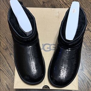 UGG Women's Shimmering Black Sequin Boots